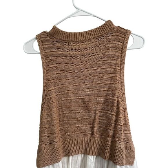 Veronica Beard Brown and Cream Knit Blouse - Picture 8 of 14